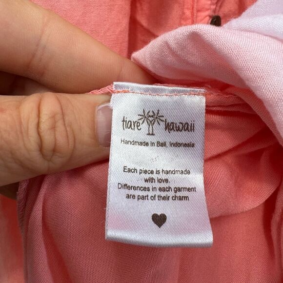 Tiare Hawaii New Moon Maxi Dress in Dusty Rose & White Gradasi Size XS - Picture 10 of 12